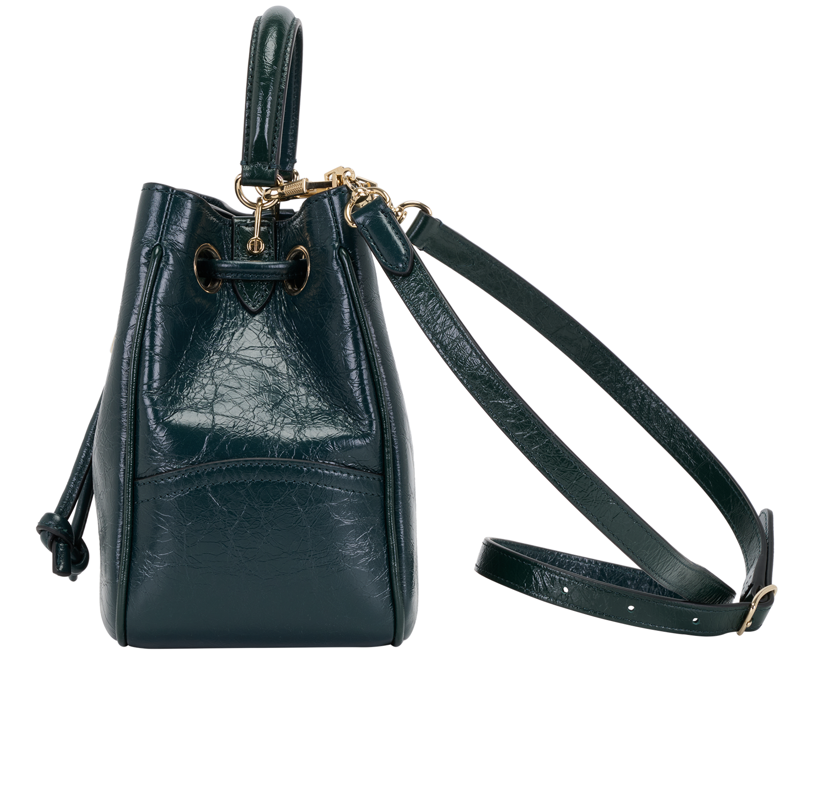 Small Hampstead, &pound;350, Handbags, Green, Leather, Bottom view